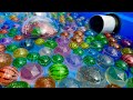 Water Marble Run ⭐︎Sparkling watermelon ball smashing on a summer day