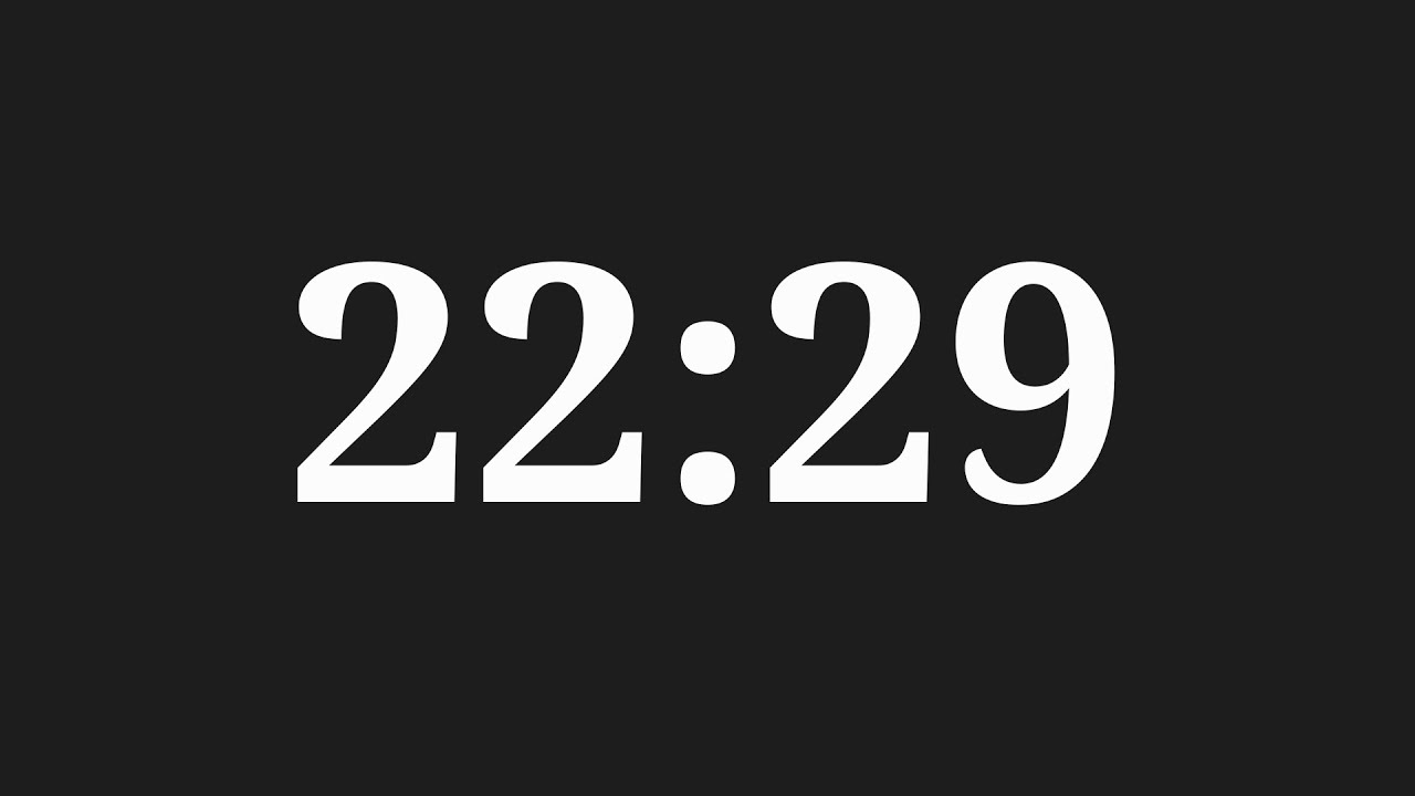 22 Minutes 29 Seconds Countdown Timer - YouTube