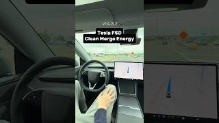 Tesla FSD Clean Merge Energy #fsd #tesla #teslafsd