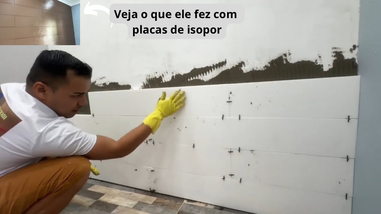 Placas de Isopor: Como Revestir Paredes de Forma Simples e Rápida - YouTube