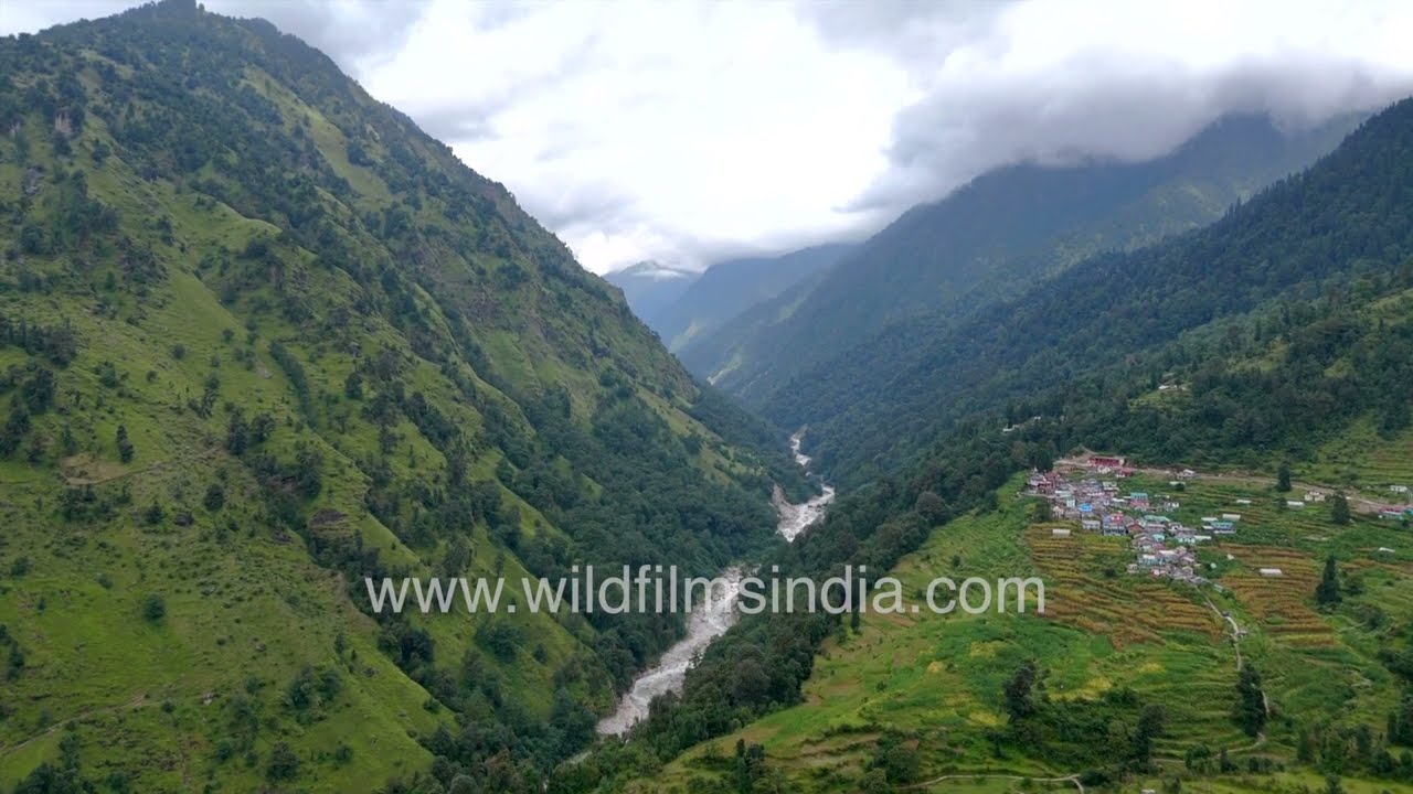 Kumaon villages en route Pindari glacier trek in the western Himalayan state of Uttarakhand