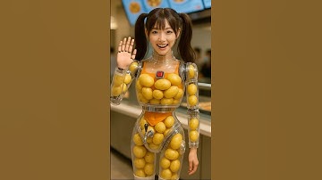 Squid Game Ai Delicious Mashed Potato Dispenser Robot ASMR #futuristic #humanoid #squidgamchallenge