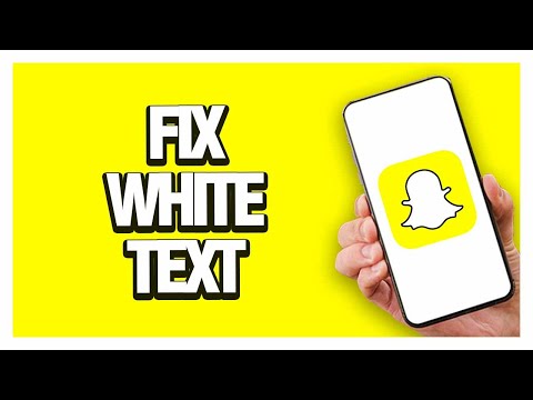 How To Fix And Solve Snapchat App White Text | Final Solution