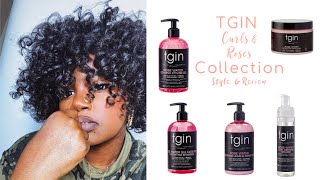 TGIN Curls &amp; Roses Collection Review &amp; Demo| How To: Flat Twist N Curl on Heat Damaged Hair