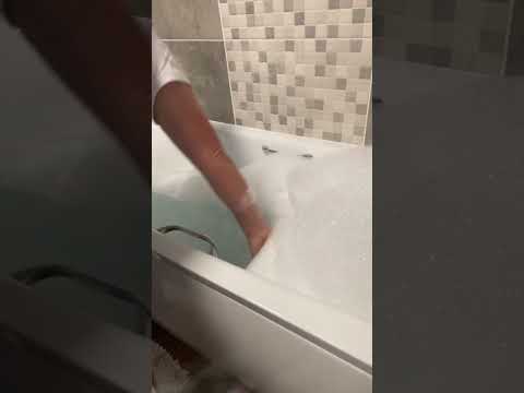 getting a bath