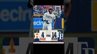 Houston Astros versus Tampa Bay rays game score ￼