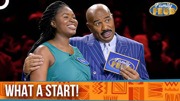 She Made It Look Too Easy | Fast Money | Family Feud Classics
