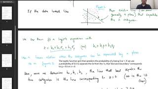 Sept 22, part 2: Multi-input logistic regression, some notes (7 min)