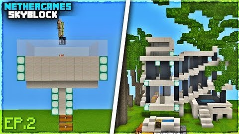 Ep. 2 Simple efficient iron farm & decoration house || Nethergames Skyblock || minecraft india