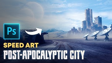 I created a Post-Apocalyptic city in Photoshop | Speed Art | Full Process