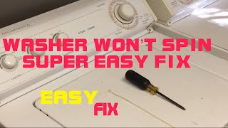 ✨ Washer Won't Spin or Drain  DIY  EASY FIX SAVE $$$ ✨