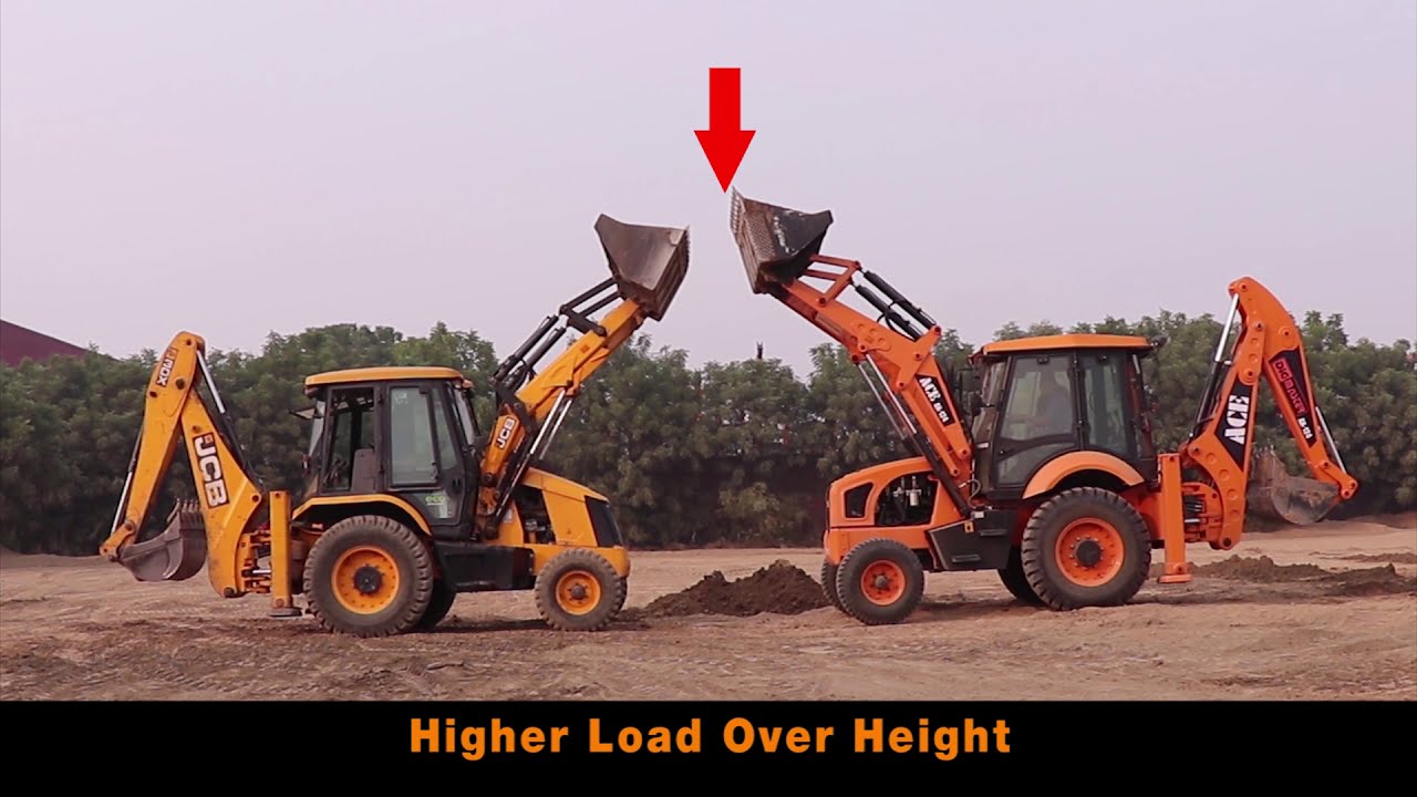 ACE AX-124 V/S JCB 3DX | ACE Backhoe Loader Vs JCB Backhoe Loader | AX-124 vs 3DX | Action Equipment