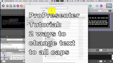 ProPresenter 6 Tutorial: 2 ways to make text all caps