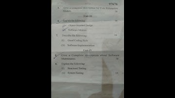 Question paper of Software Engineering 2023 (MDU) 4th sem.