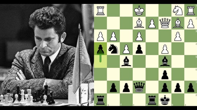 Spassky joga Gambito do Rei, ao estilo romântico! A imortal do