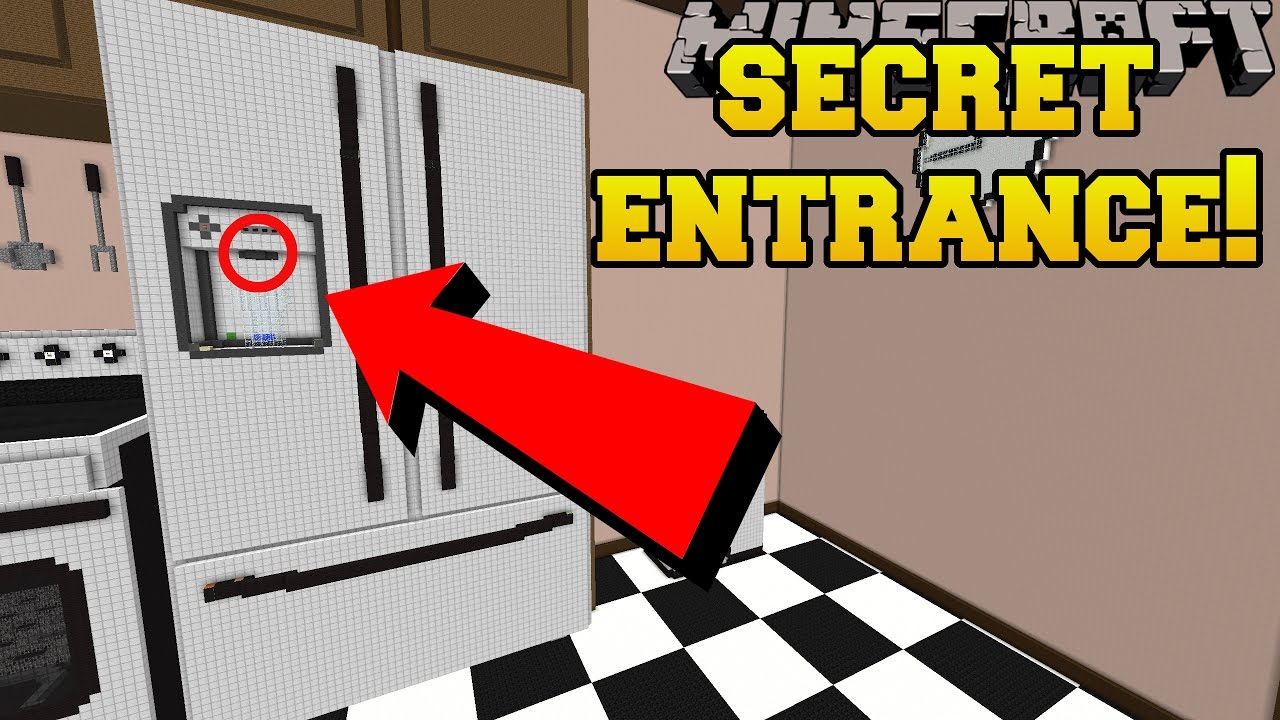 Minecraft: THE SECRET FRIDGE ENTRANCE!!! - Crack The Case - Custom Map ...