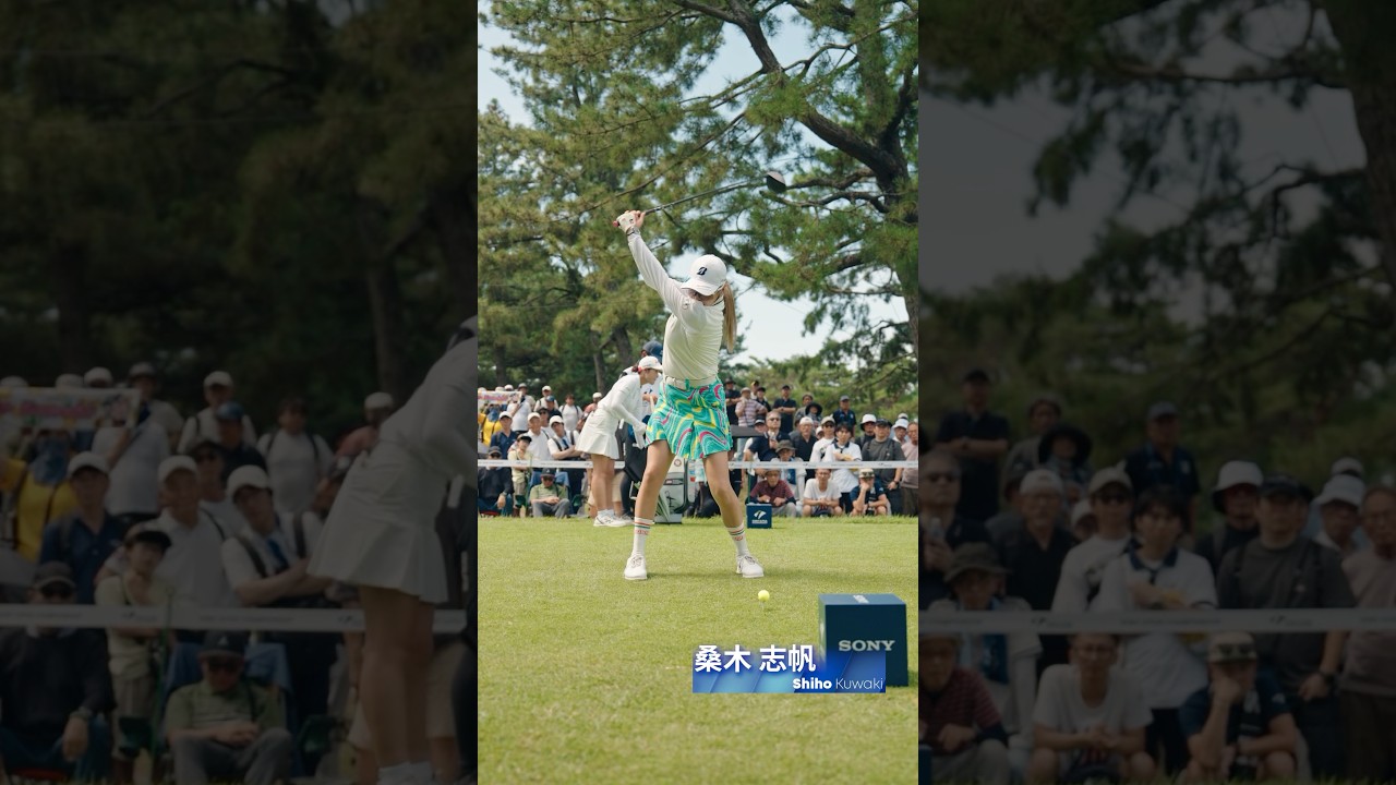 【桑木 志帆】ティーショットをスローで🎥|ソニー 日本女子プロゴルフ選手権大会