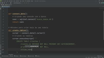 224 - Criando mais de uma tabela no SQLite Python