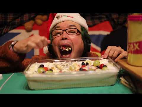 【ASMR MUKBANG】Holiday Fruit Fromage Cake【咀嚼音】コストコ ホリデーフルーツフロマージュケーキ