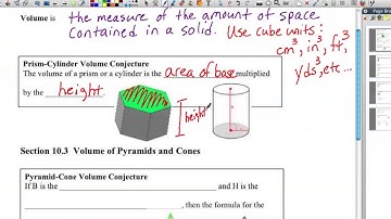 10.2/10.3/10.6 Geometry: Volumes of Prisms, Cylinders, Cones, Pyramids, and Spheres-part 1