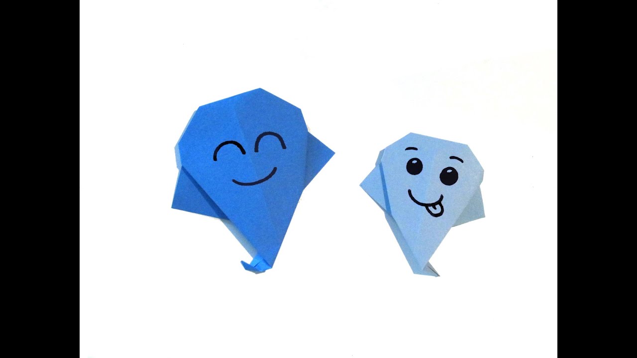 halloween origami ghost super easy tutorial how to make an origami ghost youtube