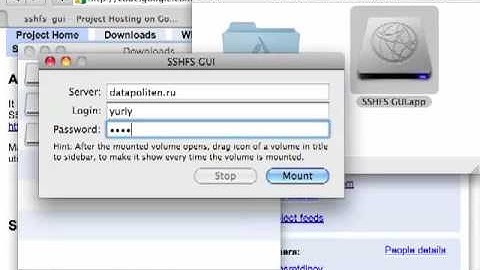 SSHFS GUI for Mac OS X