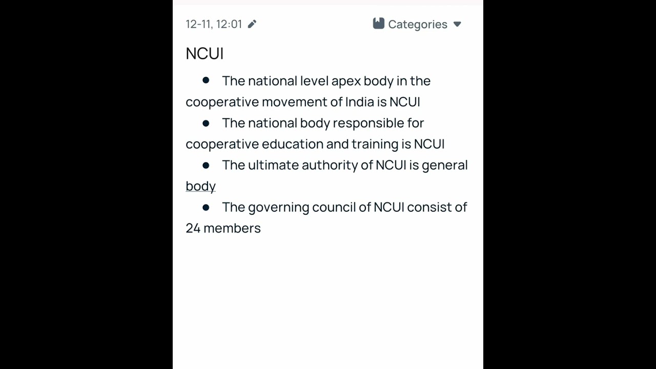 NCUI some important points  cooperation csebkerala easystudytopics 