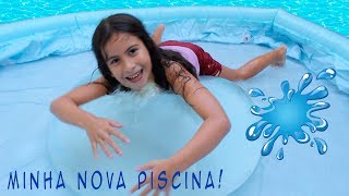  MARIA CLARA BRINCANDO NA NOVA PISCINA DE PLÁSTICO 