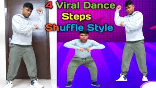 4 Shuffle Footwork Dance Moves | virel dance moves copy | trending shuffle