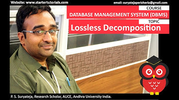 Lossless decomposition in DBMS with example