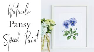 How to Paint a Watercolor Pansy Speed Painting YouTube