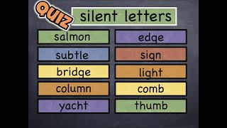 Silent Letters Quiz  Can You Find It?