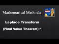 #MathematicalMethods: #FinalValueTheorem~