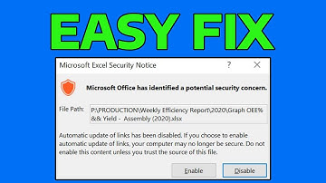 How To Fix Microsoft Excel Security Warning: Automatic Update of Links Has Been Disabled