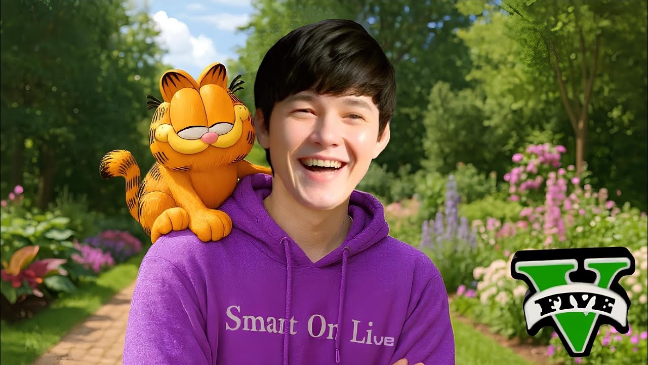 ကျွန်တော် ကြောင်လေးဂါဖီကို မွေးစားခဲ့တယ် | I adopted Garfield in GTA V