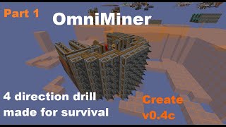 OmniMiner Part 1 : Designing the first survival omnidirectionnal drill - Create Mod v0.4c
