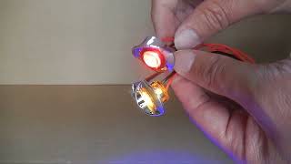 3/4” Round Amber Side Marker Lights LED 12V DC