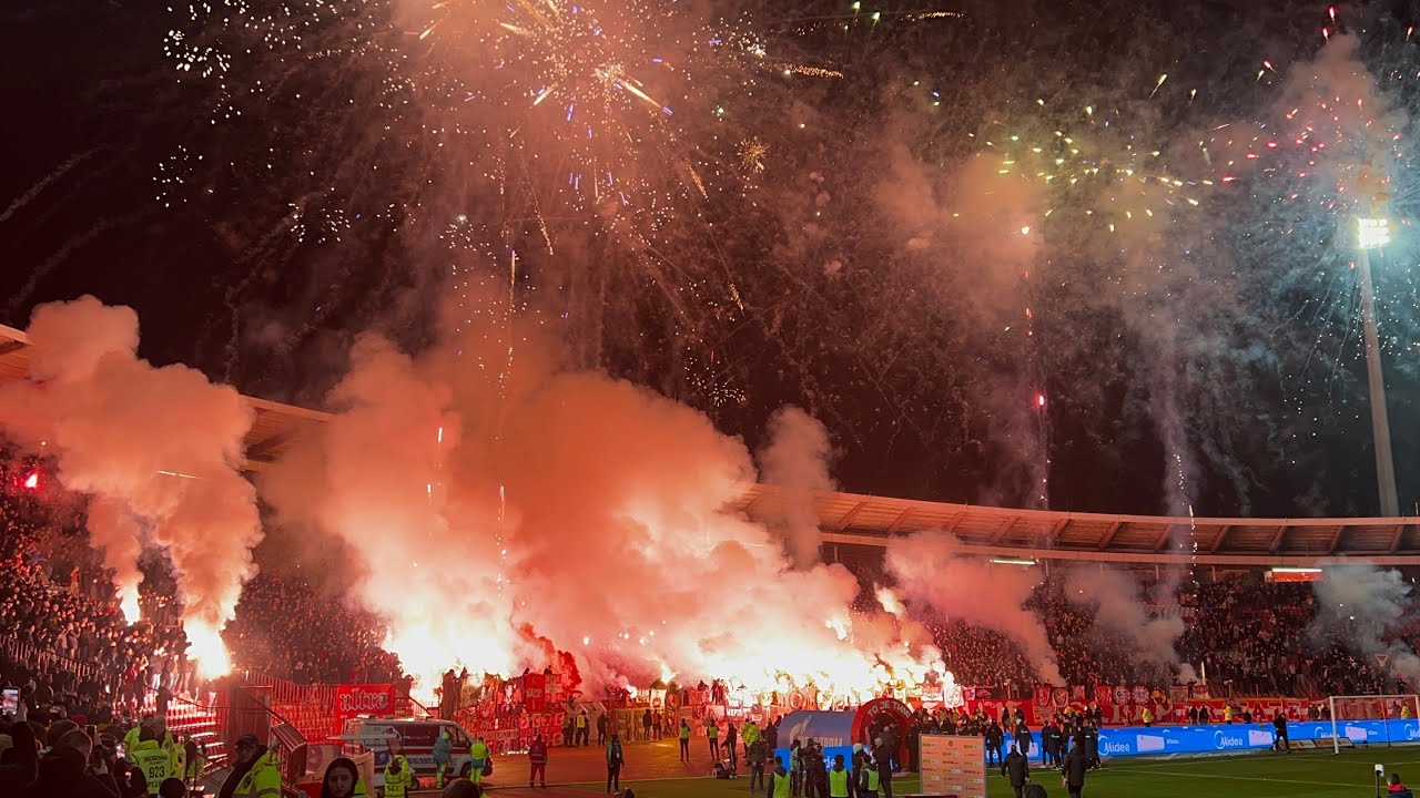 CRVENA ZVEZDA - Partizan (22.02.2026) Delije choreo & pyro