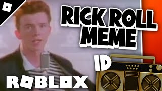 Tutorial] How To Get Rick Roll Meme - (Roblox Id) *Boombox* (Never Gonna  Give You Up) - Youtube