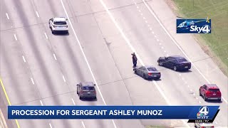 Procession held for Greenville police sergeant killed in crash