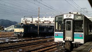 2021年1月3日 EF64 4重単 8560レ 篠ノ井駅発車 汽笛有(音量注意)
