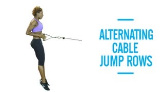 Single Arm Alternating Cable Jump Row