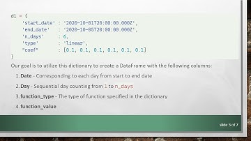 How to Generate a DataFrame in Pandas Based on a Dictionary Input