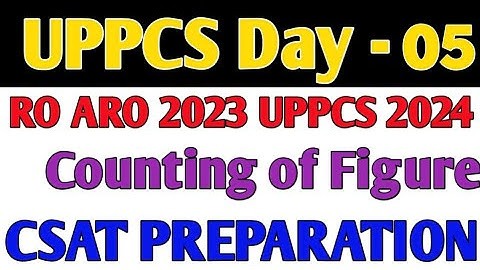 RO ARO 2023 | UP PCS 2024 Reasoning | CSAT REASONING | Counting of figure | study for civil services