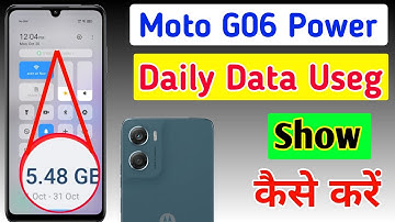 Moto G06 Power Enable daily data Used | Moto G06 Power Enable Data Usage Notification Bar