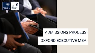 Oxford Executive MBA admissions process screenshot 5