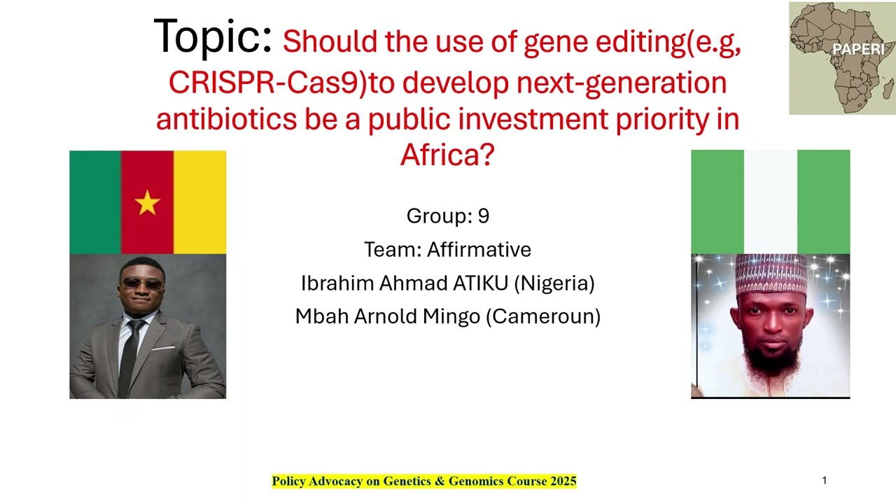 Debate Session (01-02-2026): Prioritize Gene-Editing for Next-Gen Antibiotics in Africa? | G9—Aff