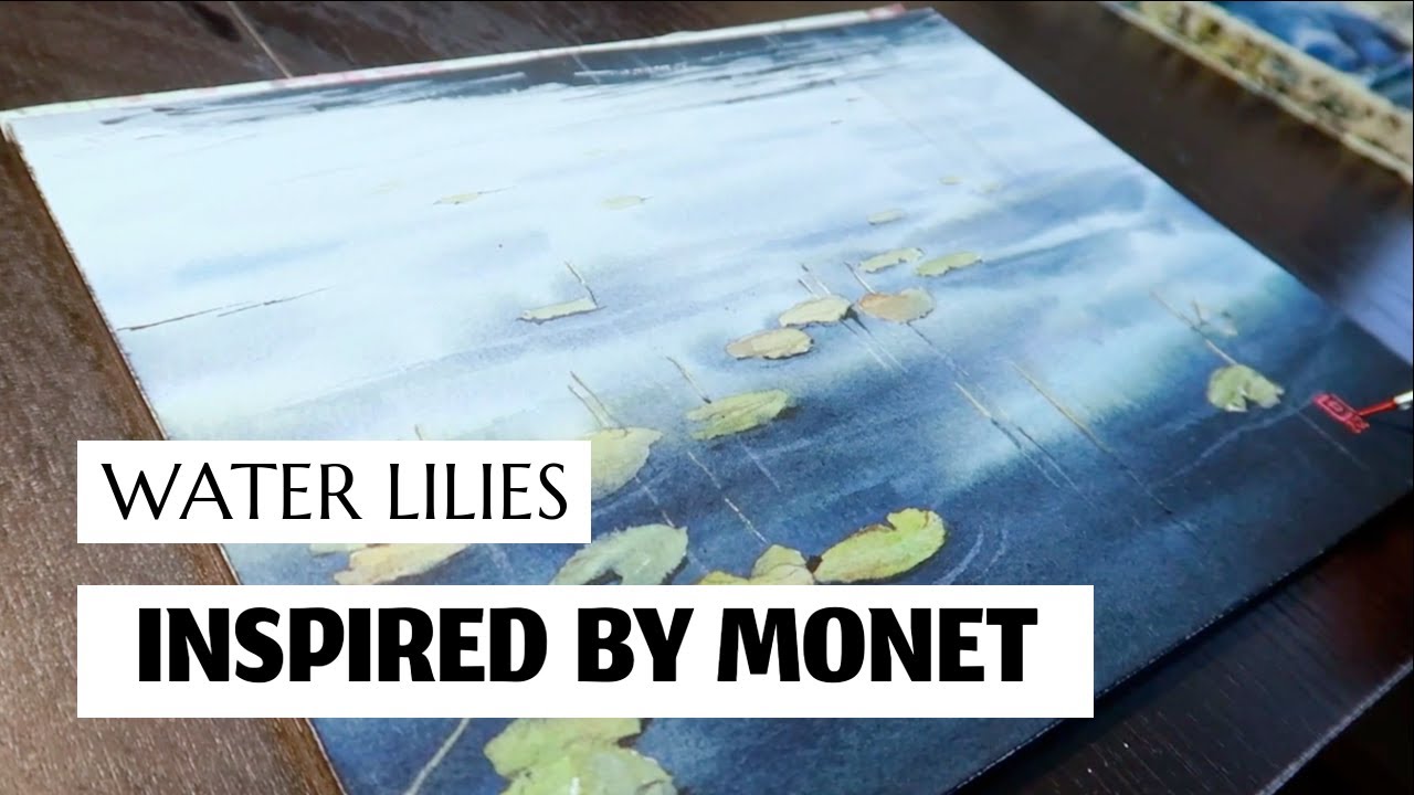 WATERCOLOR Water lilies inspired by Monet