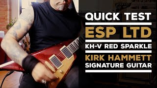 Quick Test Esp Ltd Kh-V Red Sparkle Kirk Hammett Signature Guitar