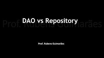 Aula 20 - DAO vs Repository
